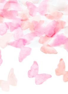 Konfetti na GENDER REVEAL r�owe motylki 20 cm