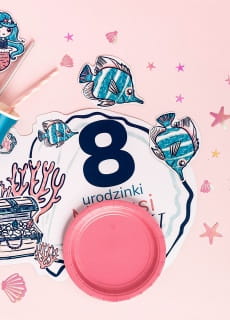 Konfetti urodzinowe rybki SYRENKI (12szt.)