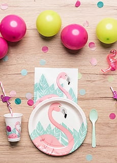 Konfetti z bibuy FLAMINGO kolorowe