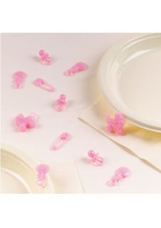 Konfetti plastikowe BABY GIRL wypenienie do piniaty (25szt)
