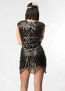 Sukienka FLAPPER - Str�j lata 20 - L ubi�r lata 20 str�j flapper str�j karnawa�owy impreza karanawa�owa