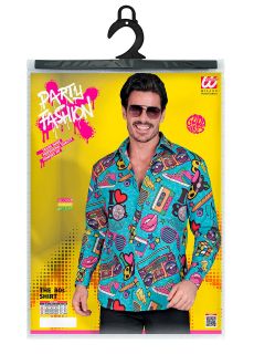 Kolorowa koszula LATA 80 - L/XL