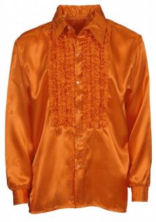 Koszula DISCO z �abotem pomara�czowa - M/L