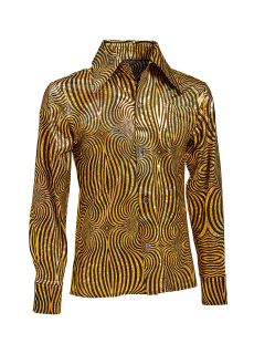Koszula DISCO KING z�ota wzorzysta - L/XL