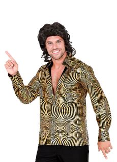 Koszula DISCO KING z�ota wzorzysta - L/XL
