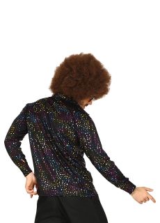 Po�yskuj�ca KOSZULA DISCO lata 70 - S/M m�ska koszula disco m�ska koszula lata 70 m�ska