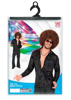 Po�yskuj�ca KOSZULA DISCO lata 70 - XXL m�ska koszula m�ska lata 70 koszula disco m�ska koszula retro m�ska