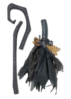 Krzywa MIOT�A CZAROWNICY 90 cm miot�a czarownicy przebranie czarownicy miot�a na halloween