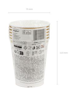 Papierowe kubeczki be�owe KWIATY 220 ml kubeczki papierowe kubeczki jednorazowe kubeczki na urodziny
