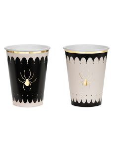 Kubeczki na halloween PAJ�K 400 ml kubki na halloween kubki papierowe dekoracje sto�u dekoracje na halloween