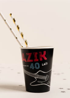 Kubeczki urodzinowe ROCKSTAR personalizowane (8szt.)