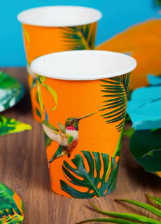Kubeczki papierowe TROPICAL hawajskie party 330ml (8szt.)