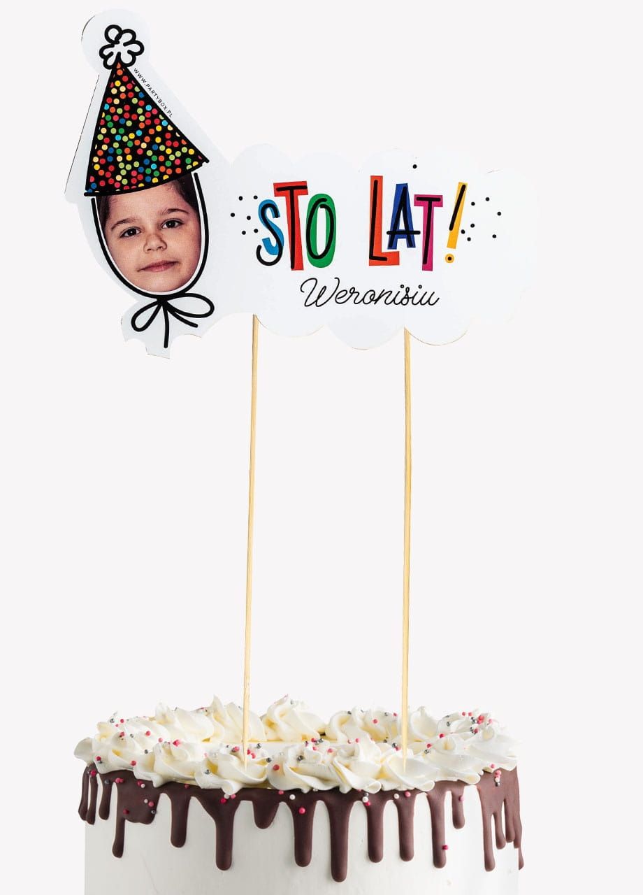 Topper na tort personalizowany ICE BABY dekoracja na tort urodzinowy