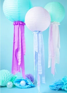 Lampion papierowy JASNORӯOWY (25cm)
