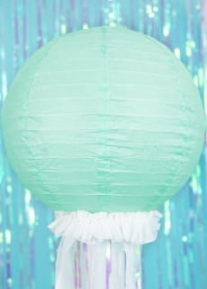 Lampion papierowy TIFFANY BLUE (35cm)