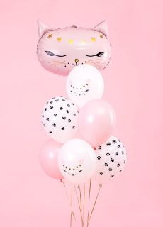 Lateksowe balony KOTEK 30cm (6szt.) dekoracja na urodziny balony lateksowe balony na urodziny dla dziewczynki