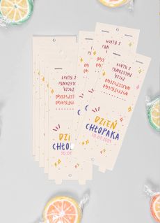 Personalizowane lizaki na DZIE� CH�OPAKA 8 szt. lizaki personalizowane pomys� na dzie� ch�opaka w szkole