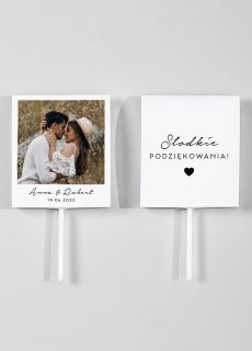 Personalizowane lizaki ze zdj�ciem PODZI�KOWANIA NA �LUB DLA GO�CI