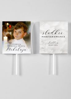 S�odkie podzi�kowania dla go�ci KOMUNIA lizaki ze zdj�ciem