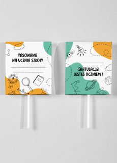 Personalizowane lizaki UPOMINEK NA PASOWANIE PIERWSZOKLASISTY prezent na pasowanie na ucznia