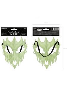 Maska �wiec�ca w ciemno�ci CZASZKA maska na halloween maska na twarz maska halloweenowa maska czaszka