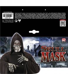 Maska halloweenowa CZASZKA metaliczna