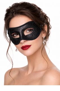 Maska wenecka GLITTER czarna