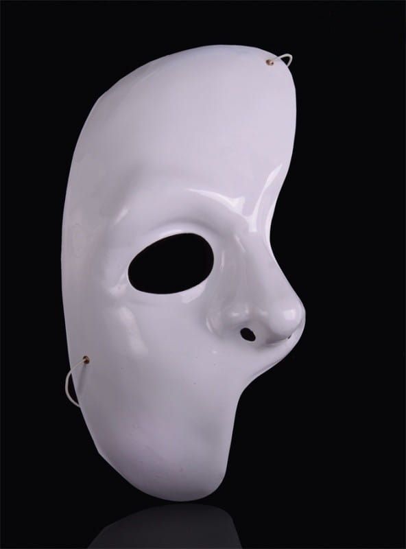 Maska karnawałowa męska PHANTOM biała