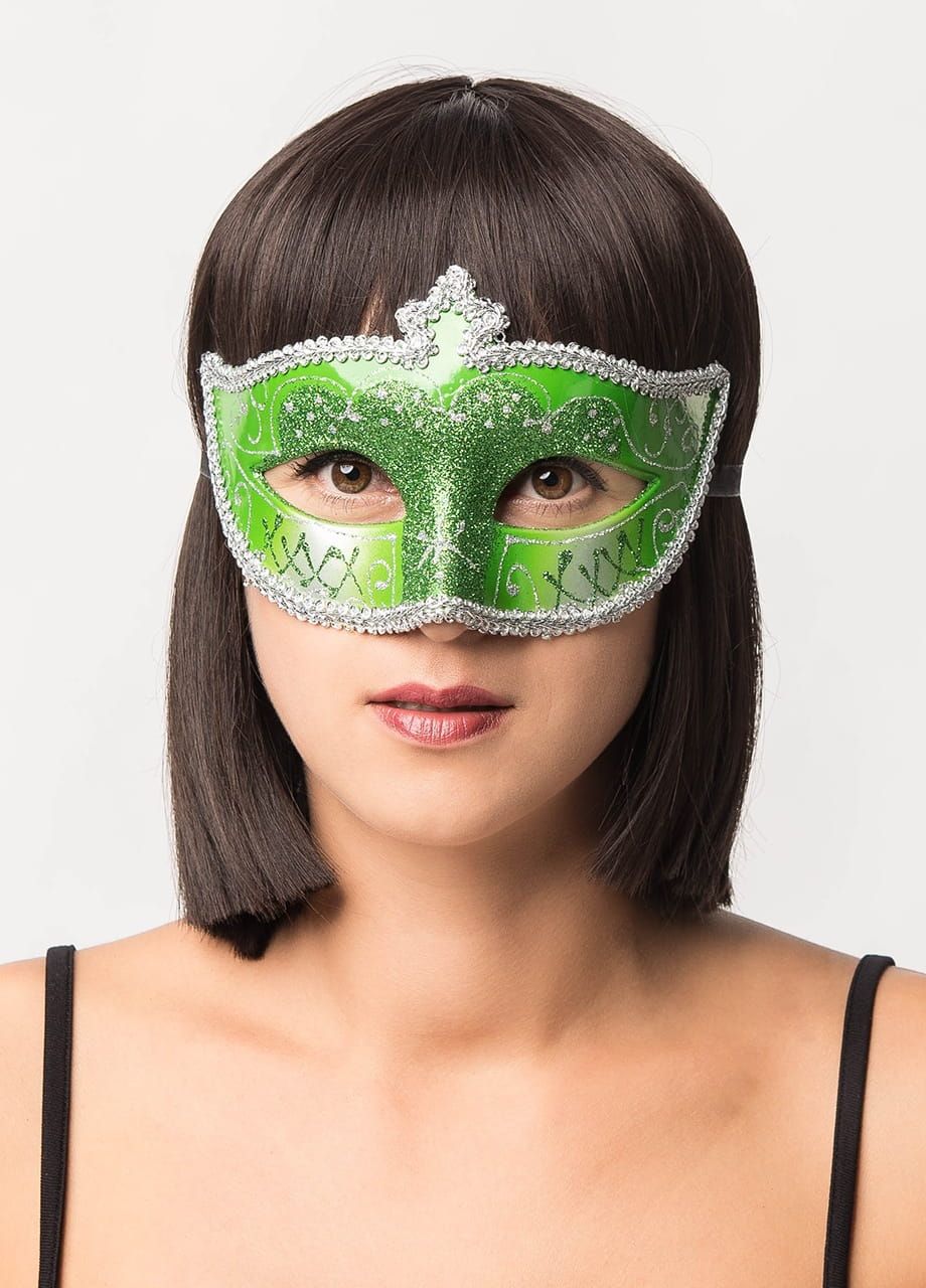 Maska wenecka zielona