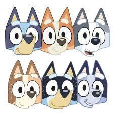 Papierowe maski dzieci�ce BLUEY r�ne postacie 6 szt. maska bluey maski imprezowe maski dla dzieci