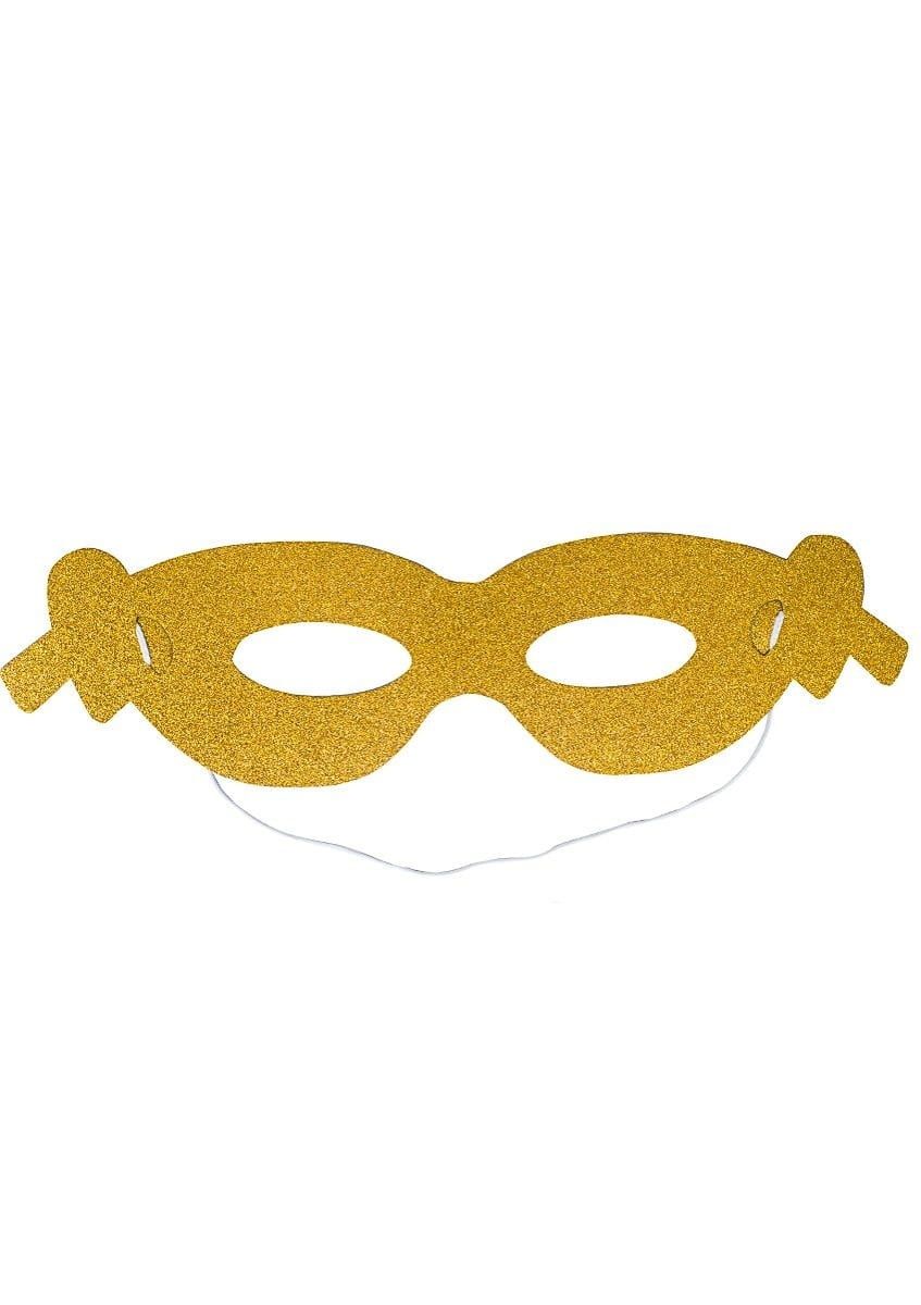 Maski karnawałowe GLITTER złote (6szt.)