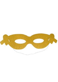 Maski karnawaowe GLITTER zote (6szt.)