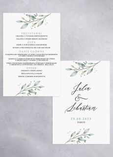 Personalizowane menu weselne DELIKATNE GA��ZKI