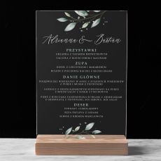 Menu na wesele DELIKATNE GA��ZKI ozdoba sto�u weselnego