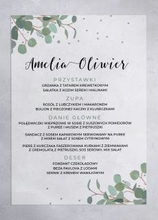 Menu na wesele WIANEK