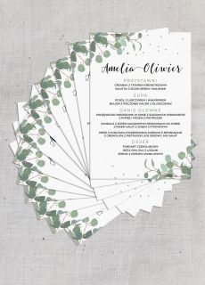 Menu weselne GA��ZKI eukaliptus
