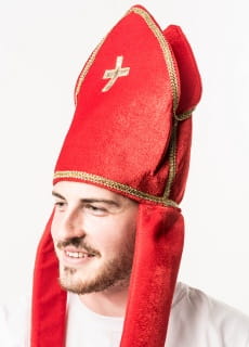 Czapka Mitra biskupa przebranie karnawa�owe mitra na jase�ka czapka liturgiczna �mieszne przebranie czapka na bal