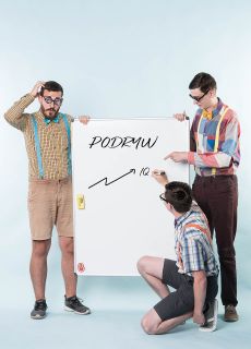 Mucha satynowa na gumce niebieska