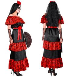 Str�j LA CATRINA - L przebranie na halloween str�j na halloween damski kostium meksyka�ski los muertos stroje