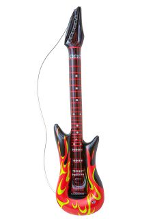 Nadmuchiwana GITARA dodatek do stroju gitarzysty lata 80