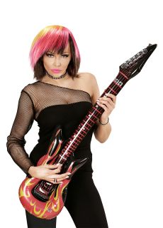 Nadmuchiwana GITARA dodatek do stroju gitarzysty lata 80