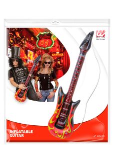 Nadmuchiwana GITARA dodatek do stroju gitarzysty lata 80