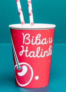 Kubeczki papierowe personalizowane BIBA (8szt.)