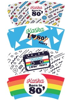 Kubeczki personalizowane I LOVE 80`s (8szt.)