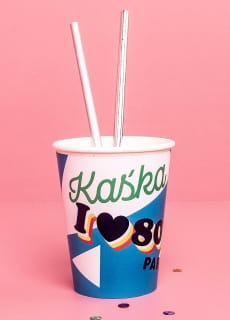 Kubeczki personalizowane I LOVE 80`s (8szt.)