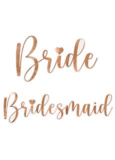 Naklejki na kieliszki BRIDE & BRIDESMAID