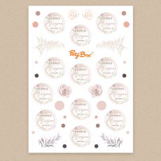 Personalizowane naklejki komunijne BOHO