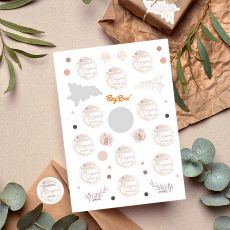 Personalizowane naklejki komunijne BOHO