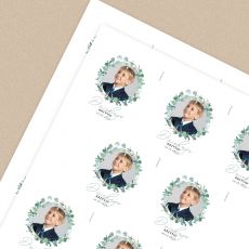 Personalizowane naklejki KOMUNIJNE PODZI�KOWANIE ze zdj�ciem