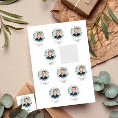 Personalizowane naklejki KOMUNIJNE PODZI�KOWANIE ze zdj�ciem